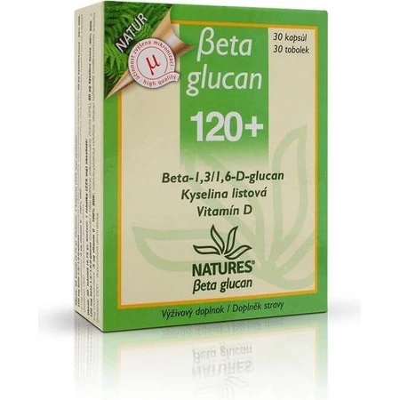 NATURES Betaglucan 120+ 1×30 cps, пищевая добавка: цены и характеристики