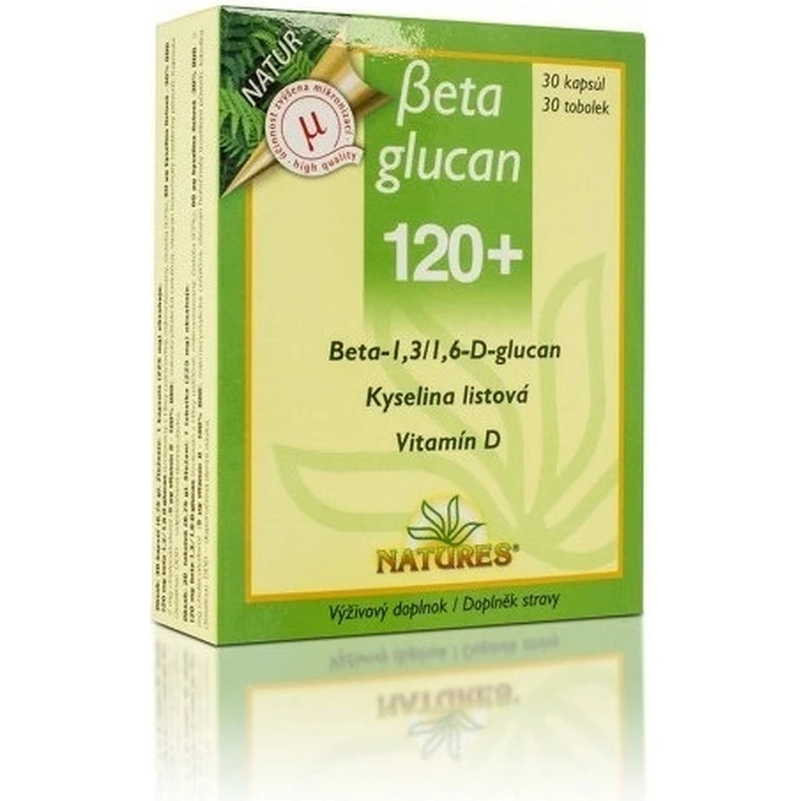 NATURES Betaglucan 120+ 1×30 cps, пищевая добавка: цены и характеристики
