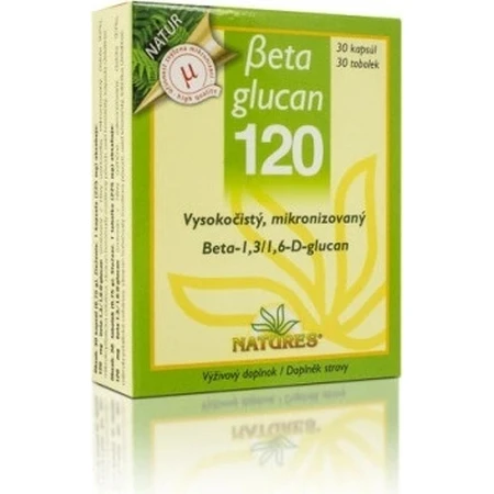 NATURES Betaglucan 120+ 1×30 cps, пищевая добавка: цены и характеристики