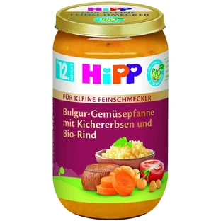 HiPP Little Gourmet BIO Булгур с овощами и нутом и говядиной BIO 220 г