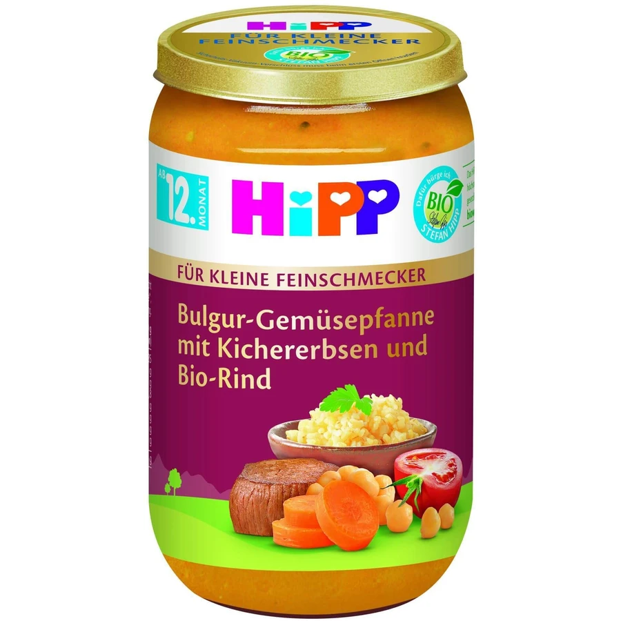 HiPP Little Gourmet BIO Булгур с овощами и нутом и говядиной BIO 220 г: цены и характеристики