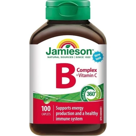 JAMIESON B-COMPLEX WITH VITAMIN C 1×100 tbl, b-complex: цены и характеристики