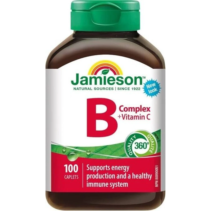 JAMIESON B-COMPLEX WITH VITAMIN C 1×100 tbl, b-complex: цены и характеристики