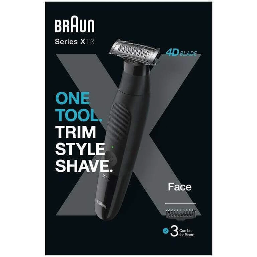 Тример для бороди Braun X Series XT3100 для видалення волосся на обличчі: ціни та характеристики