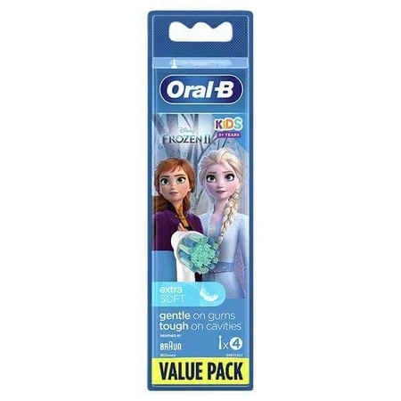 Oral-B Kids Stages Power, щетина електричної зубної щітки, заморожена EB10s-4, від 3 років, ультратонка, 4 шт.: ціни та характеристики