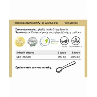 Инозитол (мио-инозитол) 90 г (суточная порция 1800 мг) YANGO