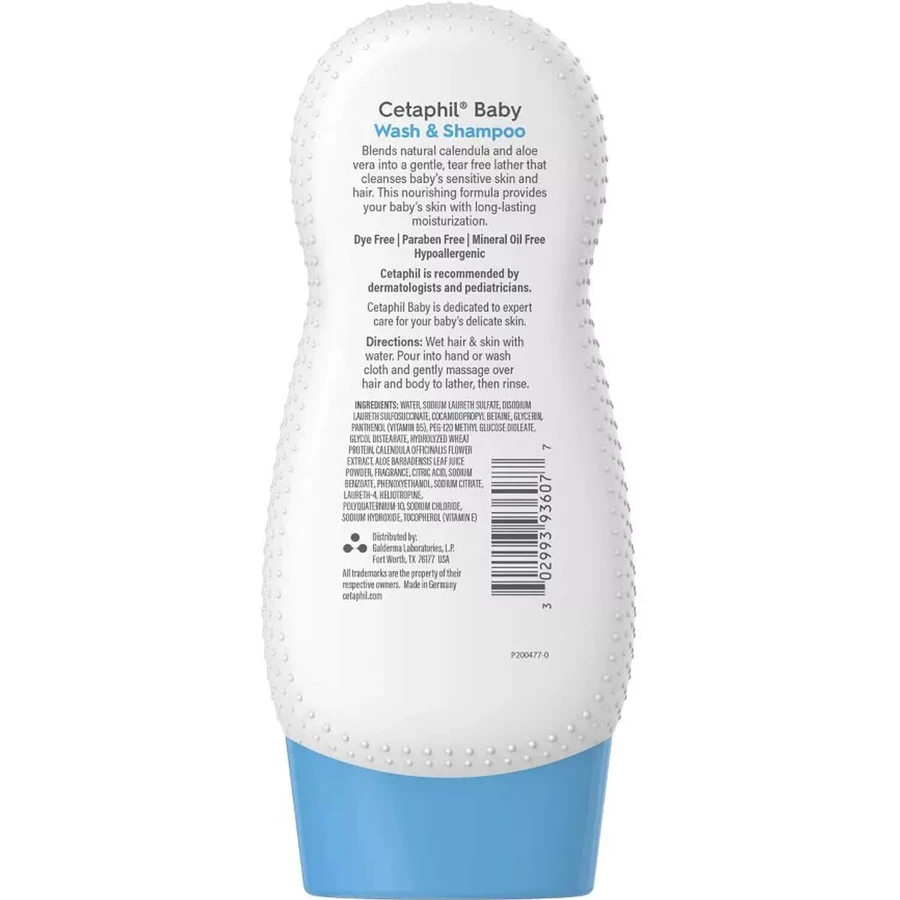 Гель-шампунь детский Cetaphil Baby Wash & Shampoo с календулой, 230 мл: цены и характеристики