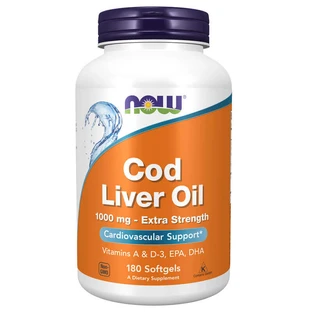 Now Foods Cod Liver Oil, масло печени трески, 180 микрокапсул