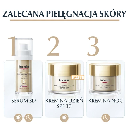 Eucerin Hyaluron Filler + Elasticity, зміцнюючий денний крем проти зморшок з тіамідолом, SPF 30, 50 мл: ціни та характеристики