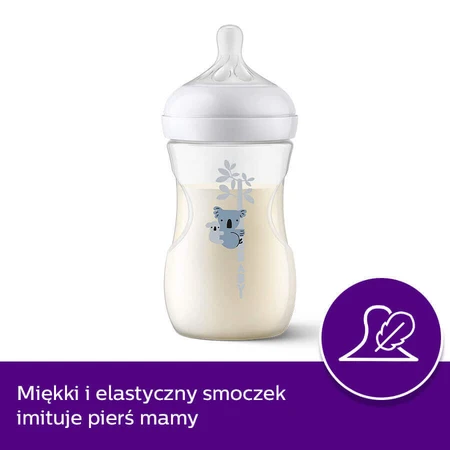Avent Natural Response, пляшечка з чутливою соскою, коала, потік 3, SCY903/67, після 1 місяця, 260 мл: ціни та характеристики