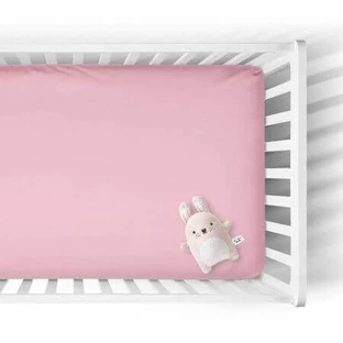 Простыня с трикотажной резинкой, 140x70 см, розовая, Tuxi Brands