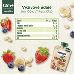 Sunar Organic фруктовые капсулы Hopsáek клубника, банан, черная смородина и овсянка 100 г: цены и характеристики