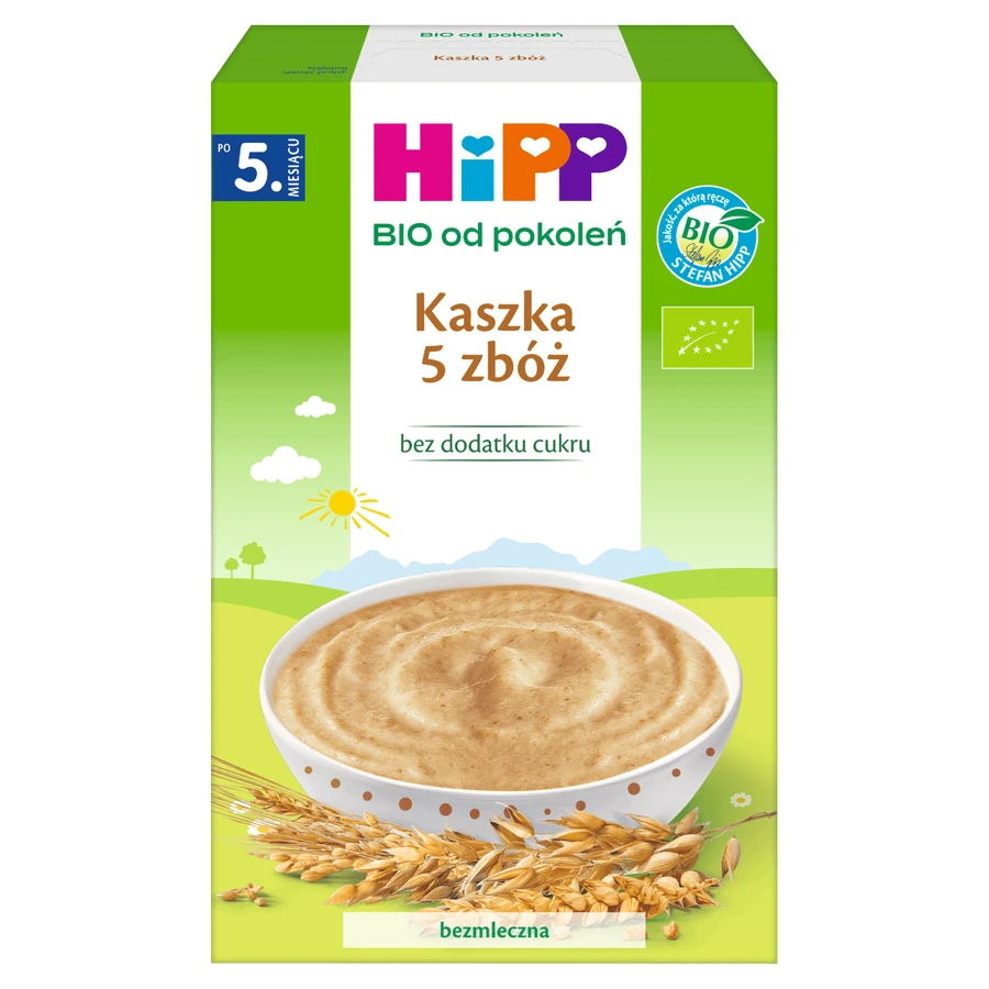 HiPP Каша 5 злаков Био, безмолочная, без добавления сахара, после 5 месяцев, 200 г: цены и характеристики