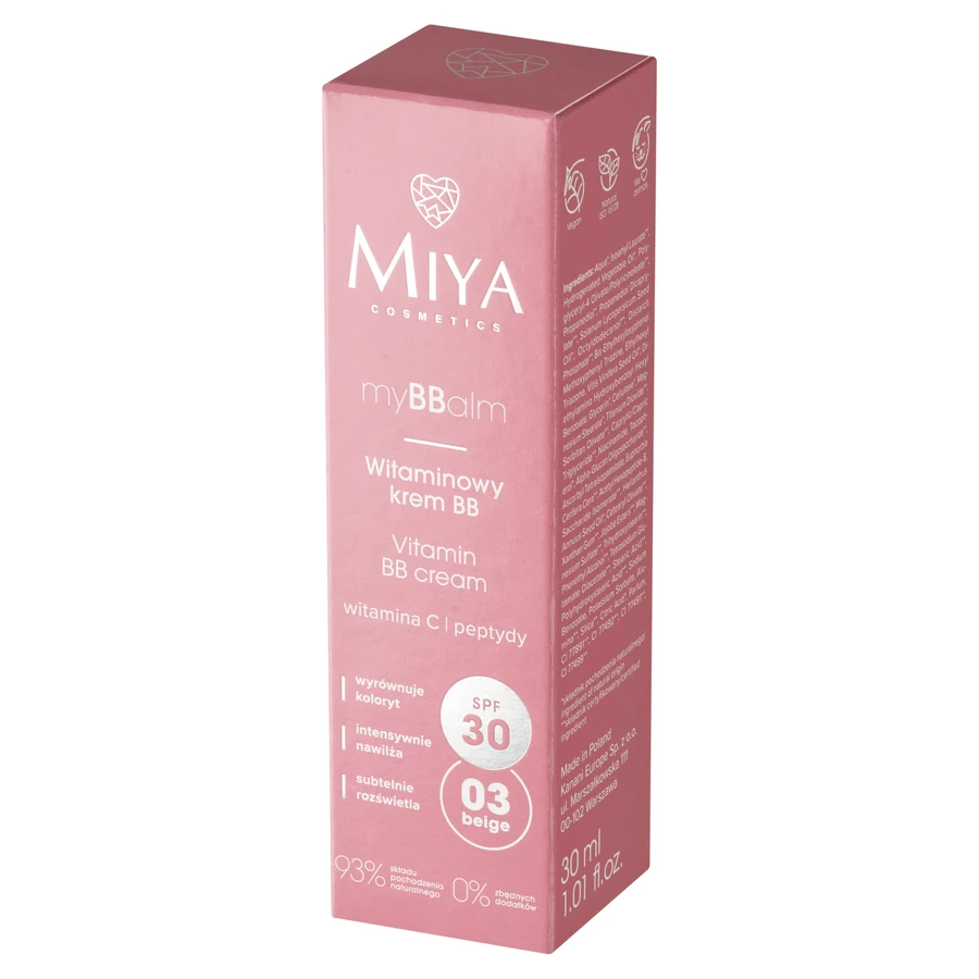 Miya myBBalm, витаминный BB-крем, SPF 30, 03 бежевый, 30 мл: цены и характеристики