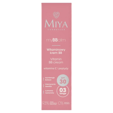 Miya myBBalm, витаминный BB-крем, SPF 30, 03 бежевый, 30 мл: цены и характеристики