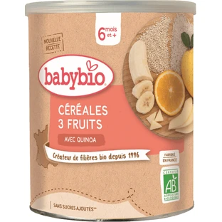 Babybio безмолочная фруктовая каша (3 фрукта) 220 г
