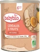Babybio безмолочная фруктовая каша (3 фрукта) 220 г
