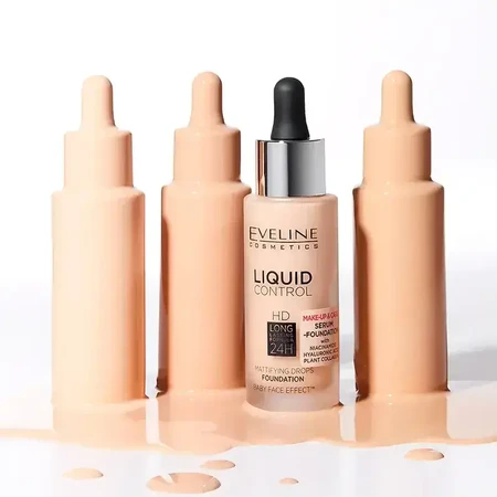 Тональний крем Eveline Cosmetics Liquid Control HD 24H з крапельницею 035 Natural Beige, 32 мл: ціни та характеристики