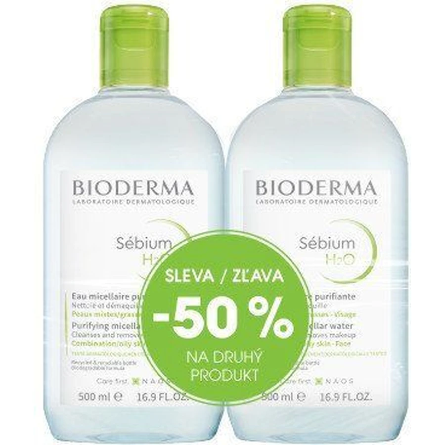 Біодерма Себіум H2O 1+1 Фестиваль 2 х 500 мл: ціни та характеристики