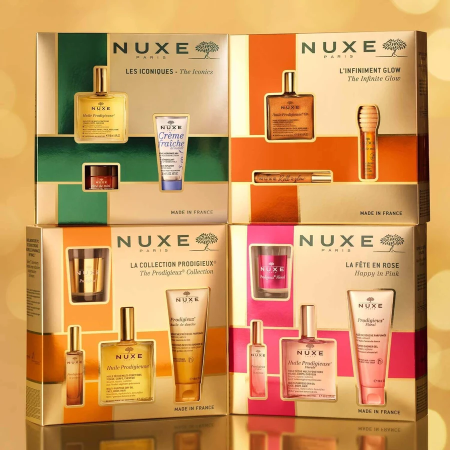 Набор Nuxe Glow Huile Prodigieuse Or, масло для роллов, 8 мл + масло для губ, 10 мл + сухое масло, 50 мл: цены и характеристики