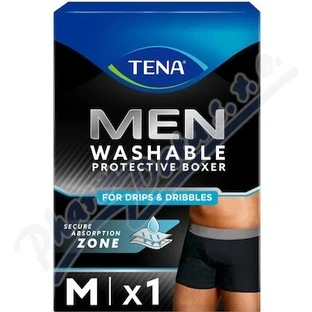 TENA Чоловічі труси, що миються, чорні M OTC 1×1 шт, поглинаючі боксери
