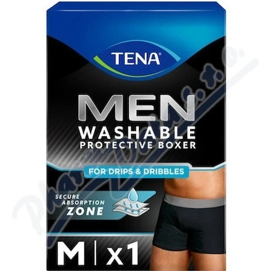 TENA Чоловічі труси, що миються, чорні M OTC 1×1 шт, поглинаючі боксери: ціни та характеристики