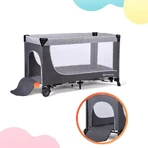 Дорожнє ліжечко Kinderkraft Leody з аксесуарами Leody Grey: ціни та характеристики
