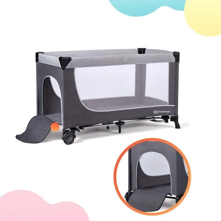 Дорожнє ліжечко Kinderkraft Leody з аксесуарами Leody Grey: ціни та характеристики