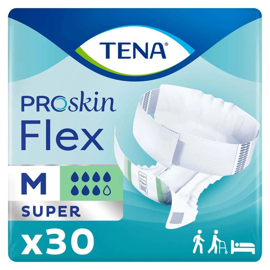 Tena Flex ProSkin, подгузники, размер M, 71-102 см, Super, 30 шт.: цены и характеристики