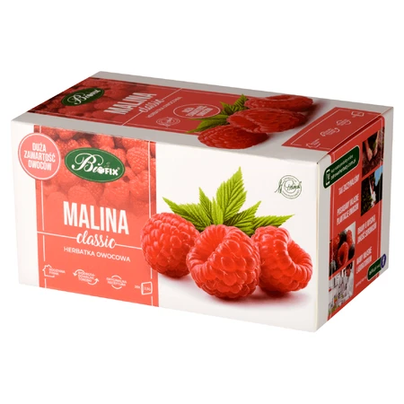 Bi Fix Classic, Малина, фруктовый чай, 2,5 г x 20 пакетиков: цены и характеристики
