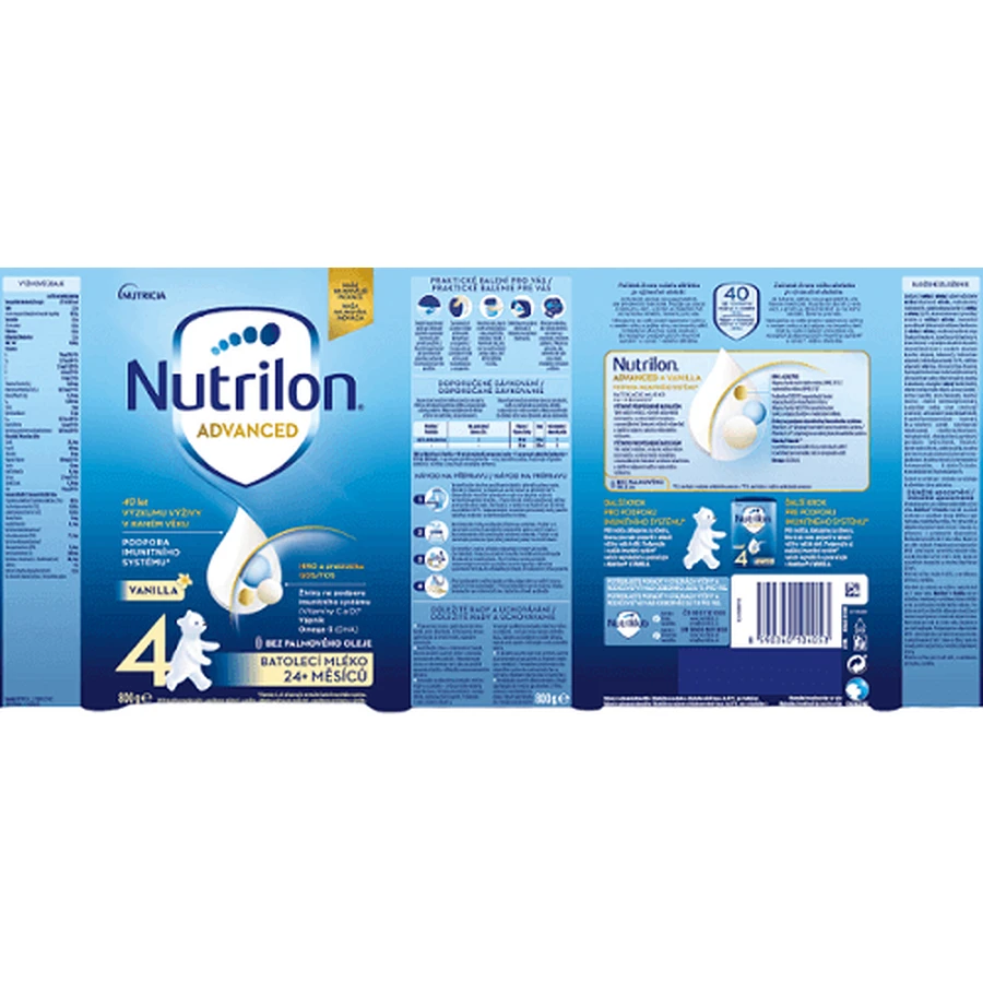 Nutrilon 4 Advanced Toddler сухе молоко ванільне 800 г: ціни та характеристики
