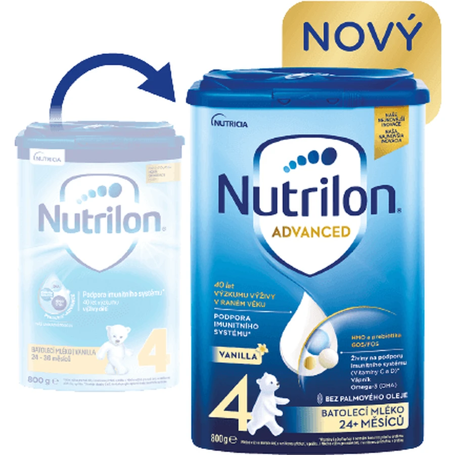Nutrilon 4 Advanced Toddler сухе молоко ванільне 800 г: ціни та характеристики