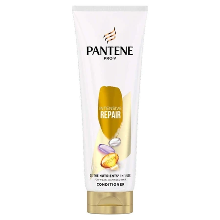 Pantene Intensive Repair Kit, шампунь, 400 мл + кондиціонер, 200 мл + захисна олія, 100 мл + воскові ампули, 3 х 15 мл + косметичка: ціни та характеристики