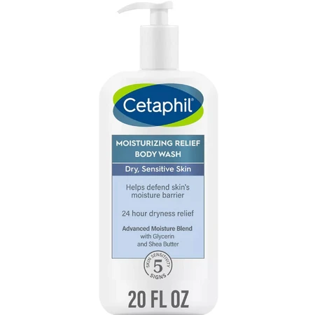 Засіб для очищення сухої та чутливої шкіри тіла Cetaphil Moisturizing Relief Body Wash зволожуючий, 591 мл: ціни та характеристики