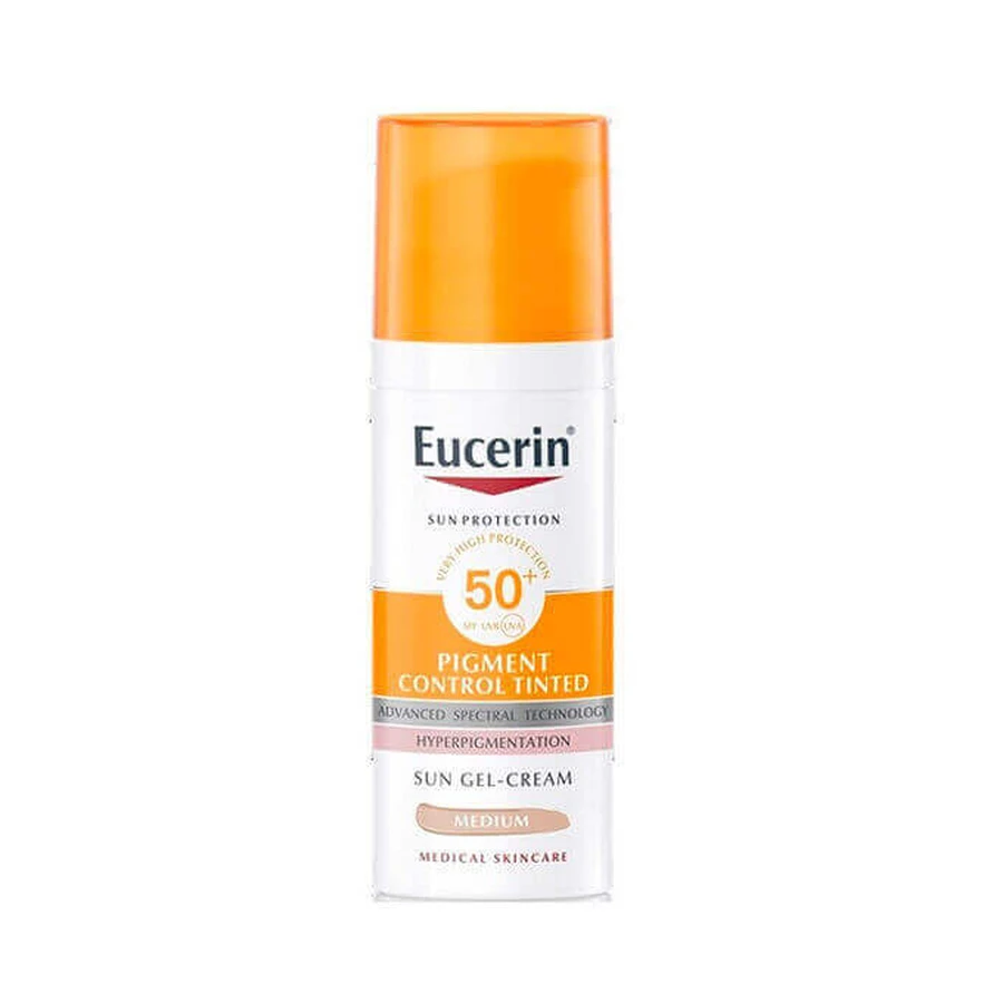 Eucerin Pigment Control Sun Protection Gel Cream SPF 50+ средний оттенок, 50 мл: цены и характеристики
