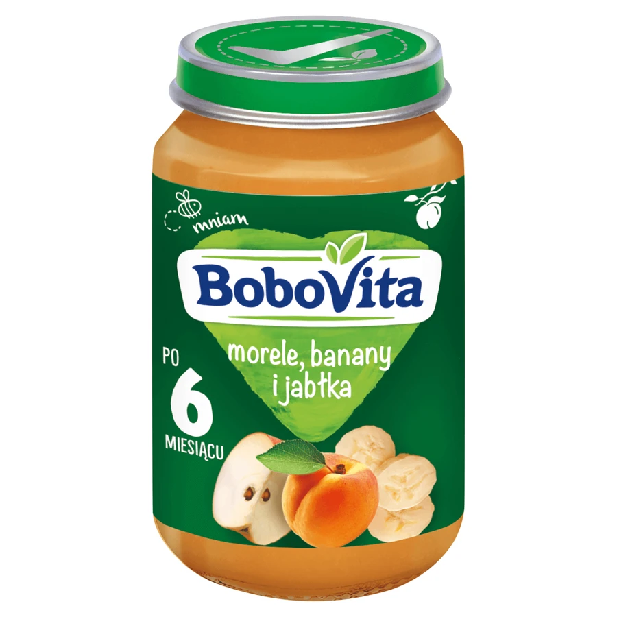 BoboVita Десерт, абрикоси, банан та яблуко, після 6 місяців, 190 г: ціни та характеристики