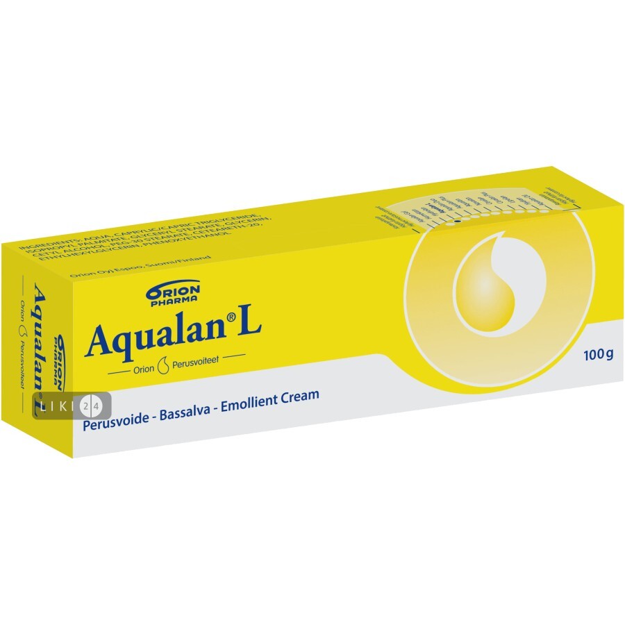 Крем для тіла Aqualan L для дітей і дорослих пом'якшуючий і зволожуючий для чутливої шкіри 100 г: ціни та характеристики