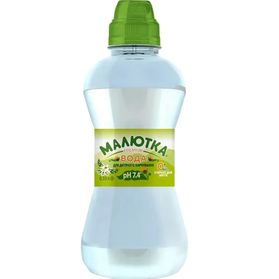 Вода бутылированная Малютка Premium для приготовления детского питания и питья 0,33л спорт-лок: цены и характеристики