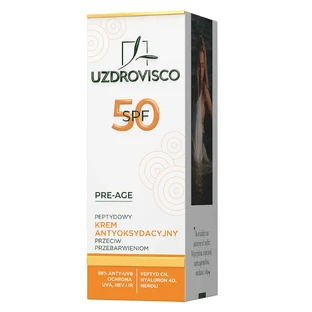 Uzdrovisco Pre-Age SPF 50 Пептидний антиоксидантний крем проти гіперпігментації, 50 мл