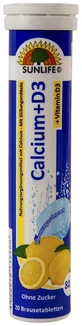 Кальций с витамином D3 Sunlife Calcium cu Vitamina D3, 20 шипучих таблеток
