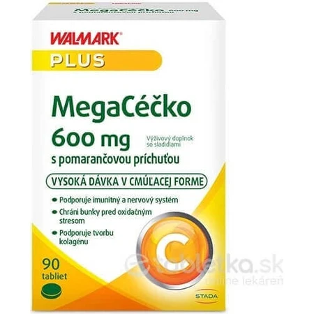 WALMARK Megacečko 600 мг апельсин 1×90 таблеток, дієтична добавка: ціни та характеристики