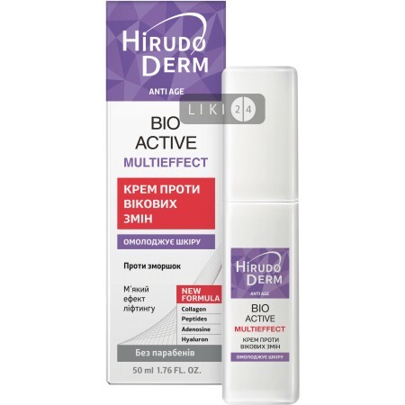 Крем для обличчя Біокон Bio Active Multieffect Hirudo Derm Anti Age Проти вікових змін, 50 мл