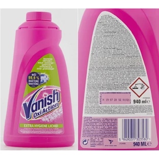 Стиральный порошок Vanish Oxi Action Extra hygiene 10 стирок 940 мл