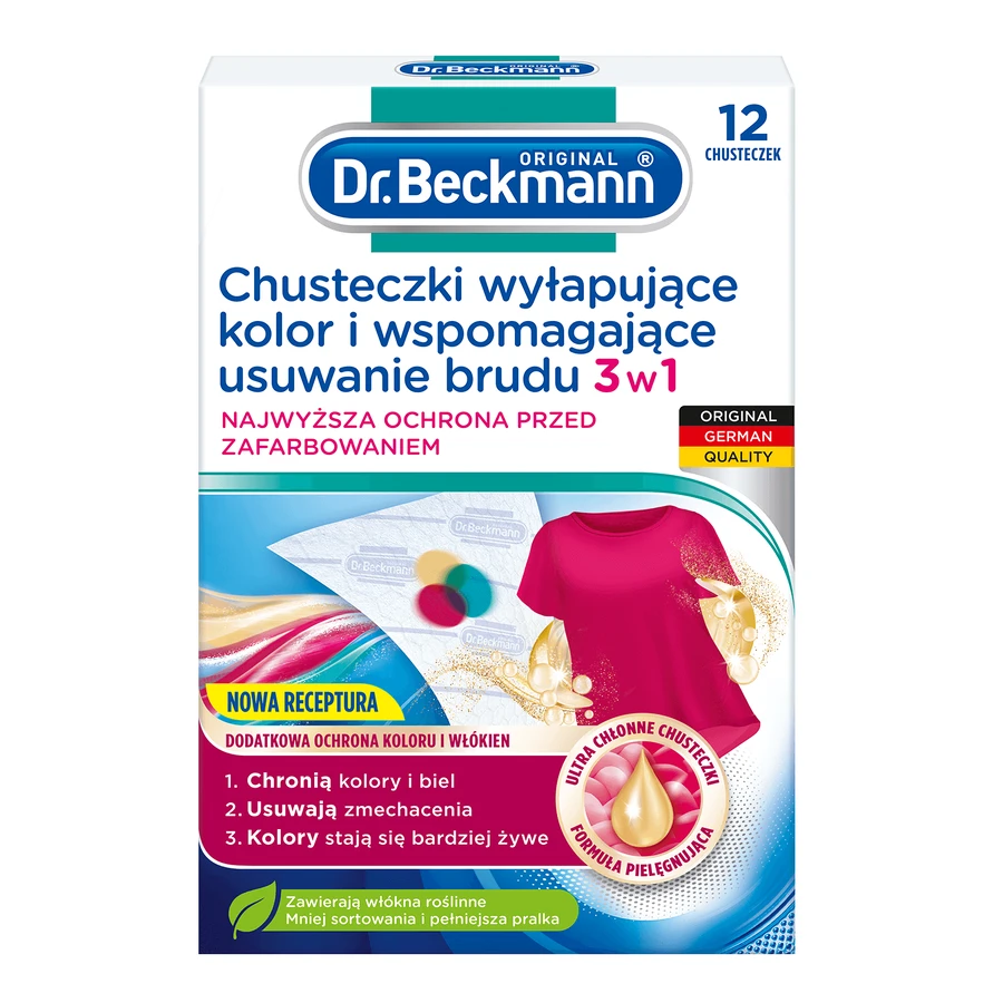 Dr. Beckmann, серветки для закріплення кольору та відштовхування бруду 3в1, 12 шт.: ціни та характеристики