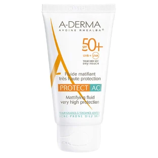 Сонцезахисний флюїд для обличчя  A-Derma Protect AC Mattifying Fluid SPF 50+, матувальний, 40 мл