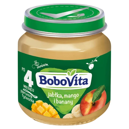 BoboVita Десерт, яблуко, банан і манго, після 5 місяців, 125 г: ціни та характеристики