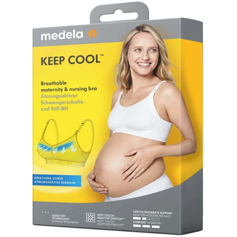 Бюстгальтер для вагітних та годування Medela Keep Cool, чорний L: ціни та характеристики
