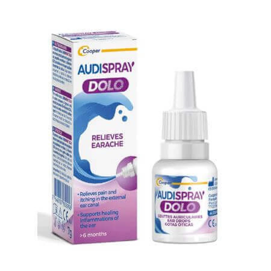 Вушні краплі Audispray Dolo, 7 г, Cooper: ціни та характеристики