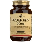 Solgar Gentle Iron 20 мг елезо (бісгліцинат заліза) дрібнодисперсний для вголос 90 капсул 1×90 cps, харчова добавка: ціни та характеристики