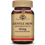 Solgar Gentle Iron 20 мг елезо (бісгліцинат заліза) дрібнодисперсний для вголос 90 капсул 1×90 cps, харчова добавка: ціни та характеристики